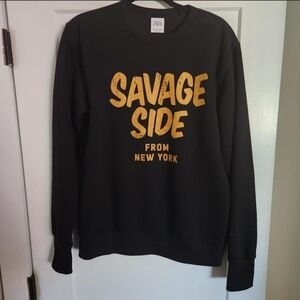 Black w Yellow Savage Side Zara Sweater